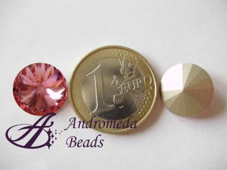 Cristallo Swarovski Round Stone 1122 14mm Rose