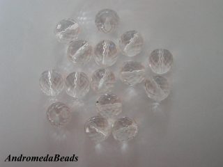 Perla 1/2 Cristallo sfaccettata 16mm Crystal