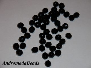 2 Perle 1/2 Cristallo sfaccettate 12mm Jet