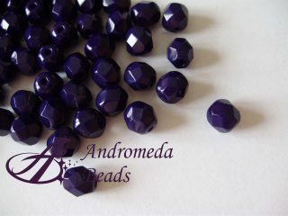 10 Perle 1/2 Cristallo sfaccettate 4mm Navy Blue