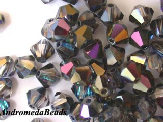 10 Cristalli Swarovski bicono 5328 4mm Heliothrope