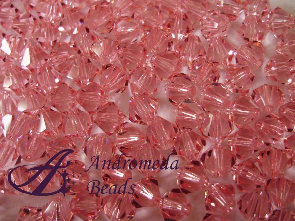 5 Cristalli Preciosa bicono 6mm Light Rose