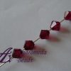 5 Cristalli Swarovski bicono 5328 6mm Ruby - immagine 2