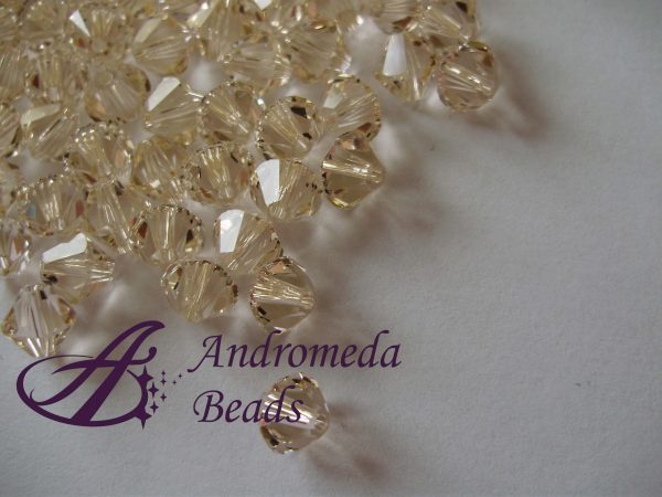 10 Cristalli Swarovski bicono 5328 4mm Silk