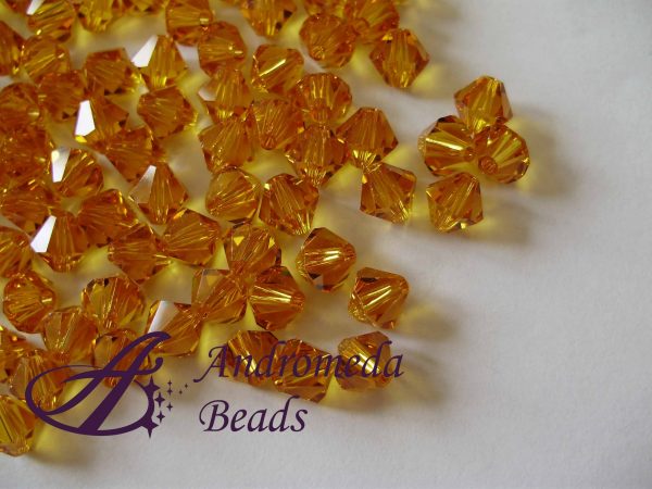 10 Cristalli Preciosa bicono 4mm Topaz