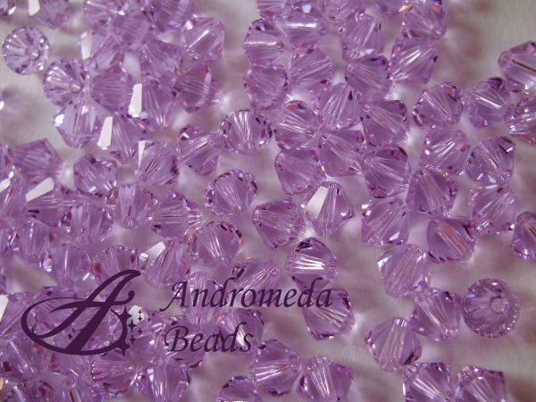 10 Cristalli Swarovski bicono 5328 4mm Violet