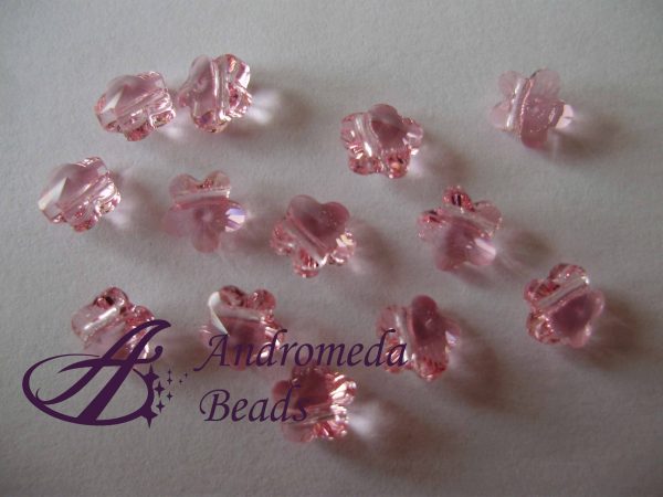 2 Cristalli Swarovski Fiore 5744 6mm Light Rose