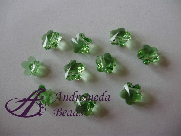 2 Cristalli Swarovski Fiore 5744 6mm Peridot