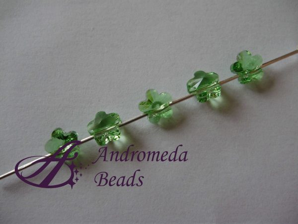 2 Cristalli Swarovski Fiore 5744 6mm Peridot - immagine 2