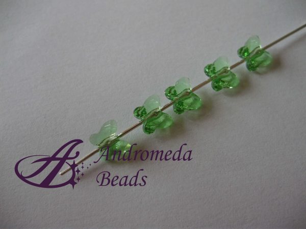 2 Cristalli Swarovski Farfalla 5754 6mm Peridot - immagine 2