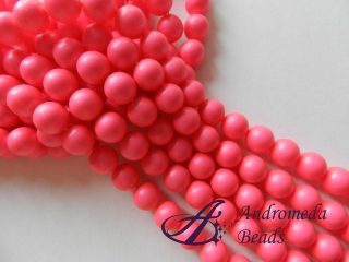 10 Cristalli Swarovski perla 4mm 5810 Crystal Neon Pink
