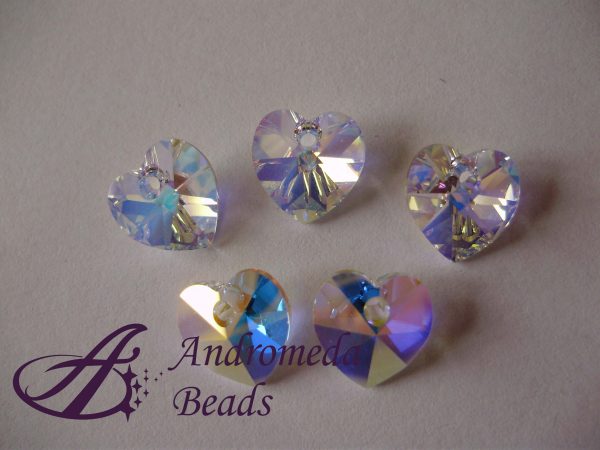 Cristallo Swarovski Cuore 6228 10mm colore Crystal AB