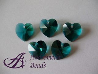 Cristallo Swarovski Cuore 6202 10mm colore Emerald