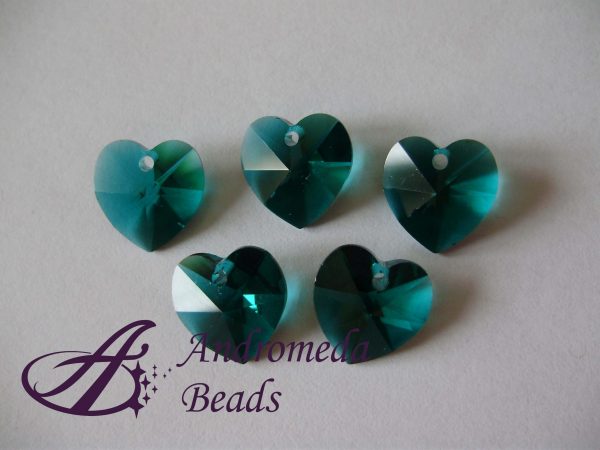 Cristallo Swarovski Cuore 6202 10mm colore Emerald