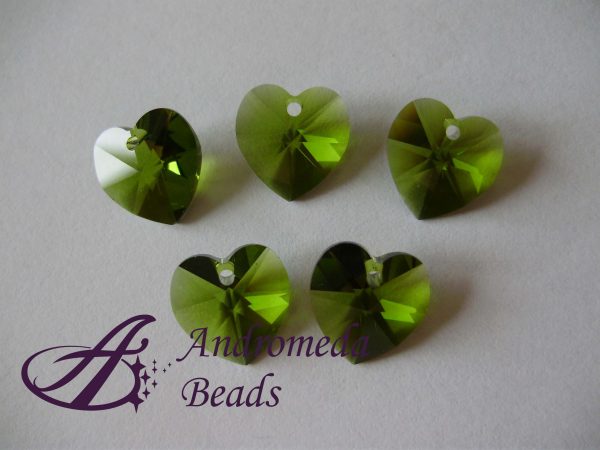Cristallo Swarovski Cuore 6202 10mm colore Olivine
