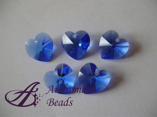 Cristallo Swarovski Cuore 6202 10mm colore Sapphire