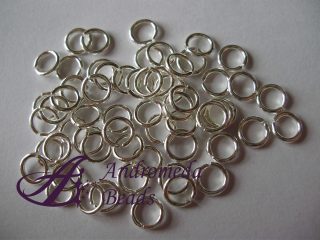 20 Anellini di congiunzione color Argento 5mm aperti