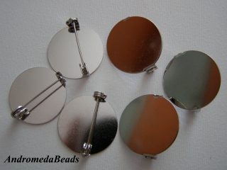 Base per Spilla rotonda 25mm nickel free