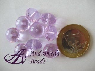 Briolette 1/2 Cristallo 10mm Glicine