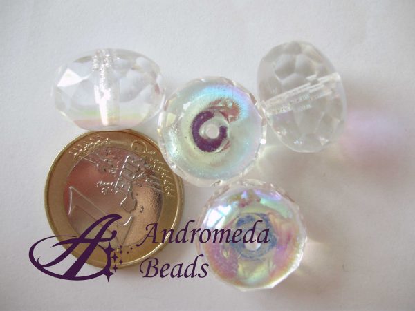 Briolette 1/2 Cristallo 16mm Cristallo AB