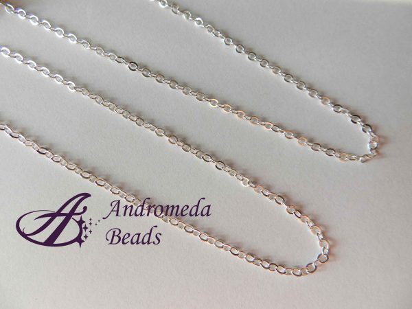 1 Metro Catenella ad Anellini Saldati 2mm argentata