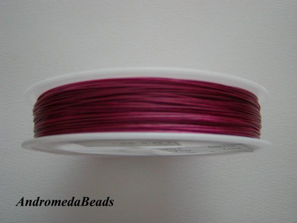 1 Metro Sfuso di Cavetto d'acciaio 0.45mm colore Rosa
