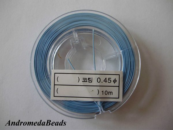 Cavetto d'acciaio colore Celeste 0.45mm bobina 10 metri