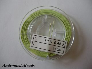 Cavetto d'acciaio colore Verde Acido 0.45mm bobina 10 metri