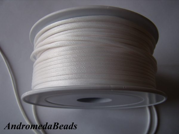 1 Metro Sfuso di Codino di Topo colore Bianco 2mm