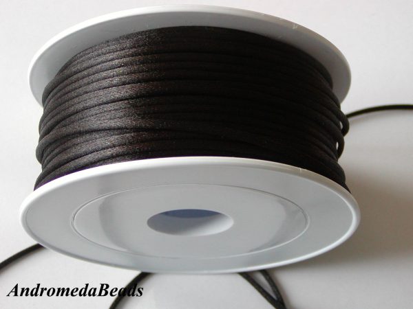 1 Metro Sfuso di Codino di Topo colore Nero 2mm