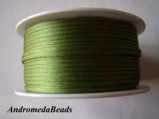 1 Metro Sfuso di Codino di Topo colore Olivine 2mm