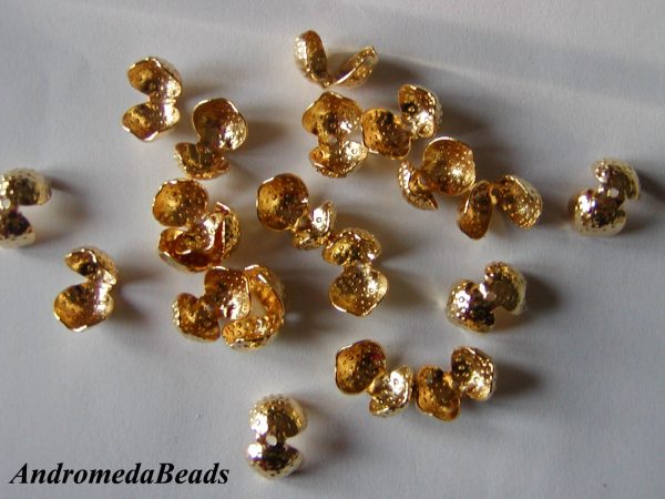 5 Conchiglie color Oro 7mm nickel free