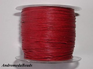 1 Metro Sfuso di Cordino in Cotone cerato Corallo 0.8mm
