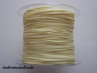 1 Metro Sfuso di Cordino in Cotone cerato Giallo Canarino 0.8mm