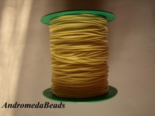 1 Metro Sfuso di Cordino in Cotone cerato Giallo Canarino 1.2mm