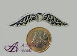 Distanziatore con Ali 50x12mm colore Argento Antico