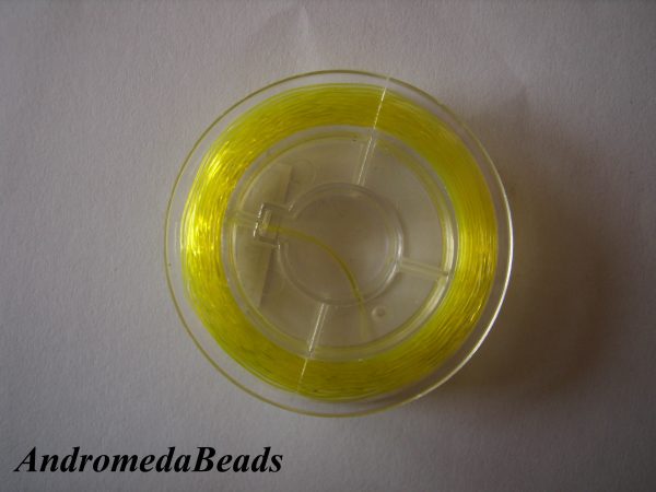 Filo in silicone elastico Giallo 0.6mm bobina 10m