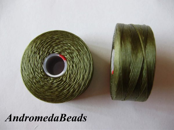 1 Bobina di Filo per Miyuki C-Lon Misura AA colore Olive