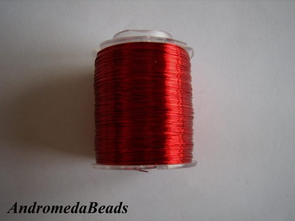 1 Metro Sfuso di Filo di Rame colore Rosso 0.3mm