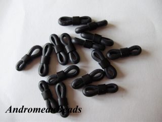 1 Coppia Gommini per Occhiali Silicone Nero Cursore Nero