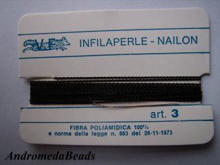 1 Infilaperle 2 Metri Misura 3 colore Nero