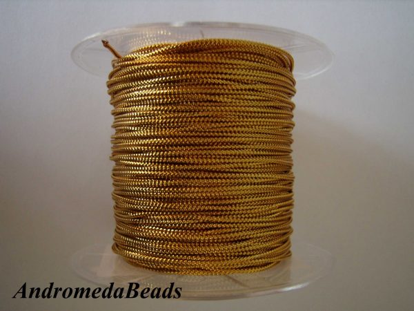 1 Metro Sfuso di Cordino Lurex colore Oro 0,8mm