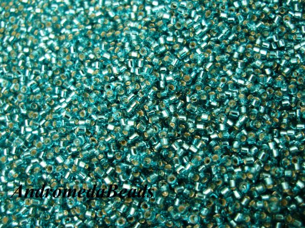 Miyuki Delica 11/0 colore 1208 Silver Lined Caribbean Teal 5g