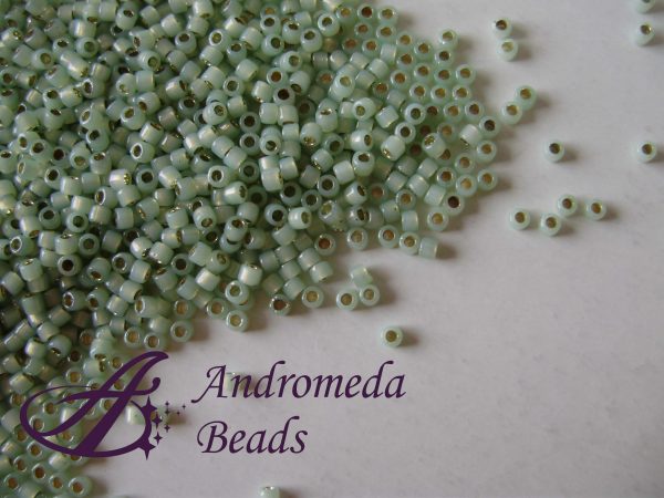 Miyuki Delica 11/0 colore 1454 Silver Lined Moss Opal 5g