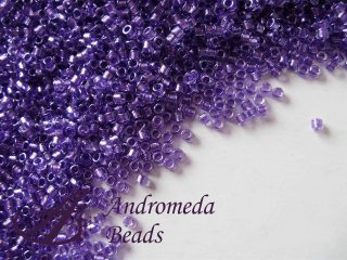 Miyuki Delica 11/0 colore 906 Lined Crystal Shim Lavender 5g