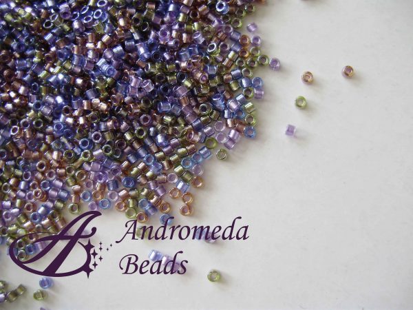 Miyuki Delica 11/0 colore 986 Lined Shim Purple Mix 5g
