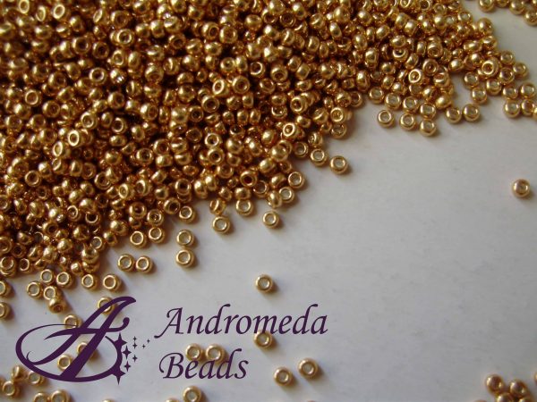 Miyuki Rocailles 15/0 colore 1053 Galvanized Yellow Gold 5g