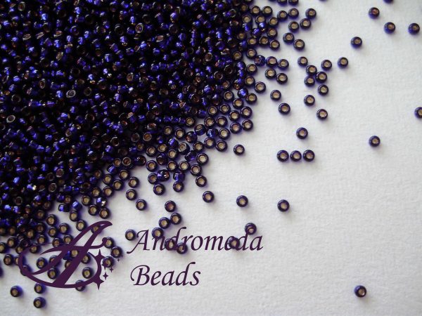 Miyuki Rocailles 15/0 colore 1426 Silver Lined Dark Purple 5g