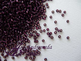 Miyuki Rocailles 15/0 colore 1428 Silver Lined Wine 5g