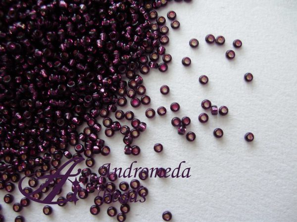 Miyuki Rocailles 15/0 colore 1428 Silver Lined Wine 5g